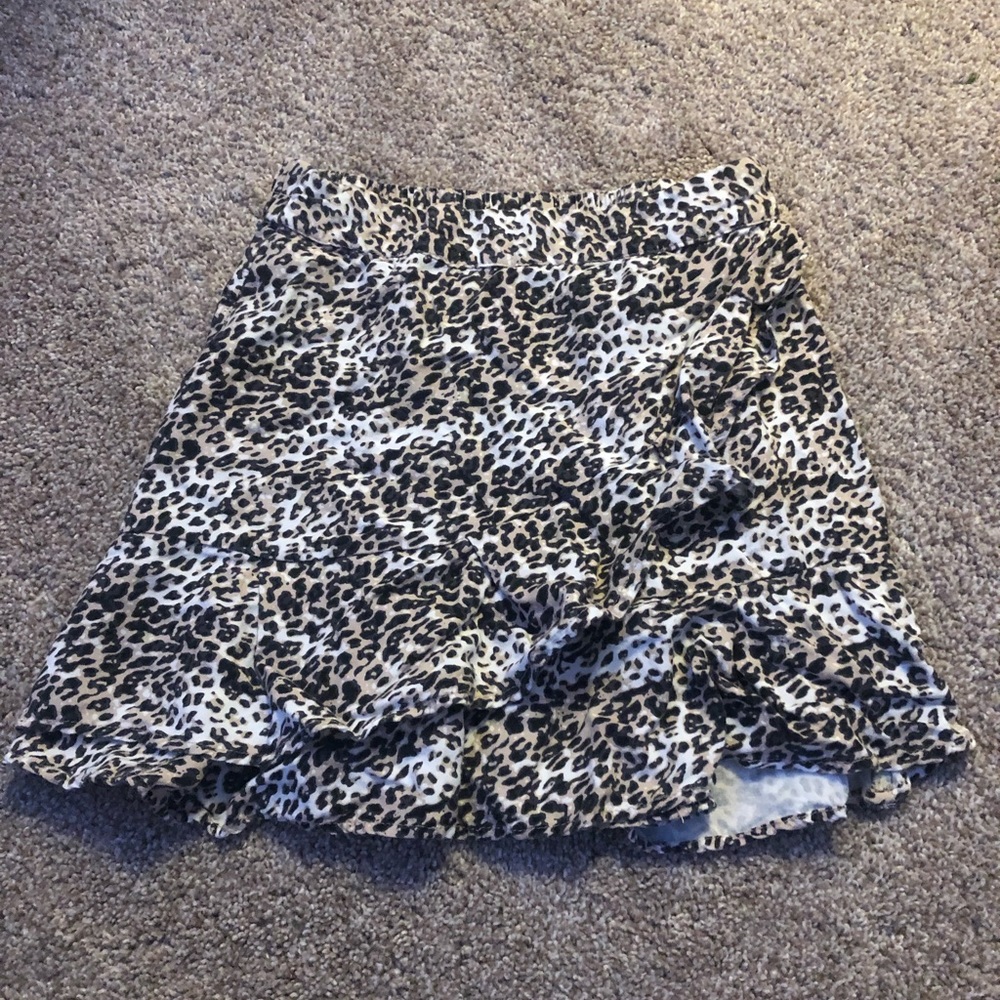 Cheetah flare skirt